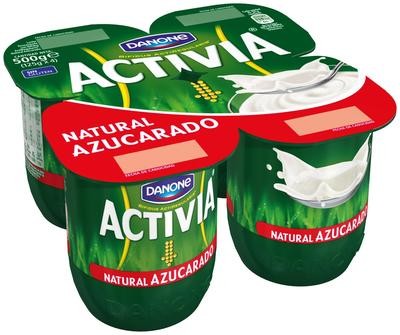 Yogur bífidus natural azucarado ACTIVIA de DANONE (pack 4).