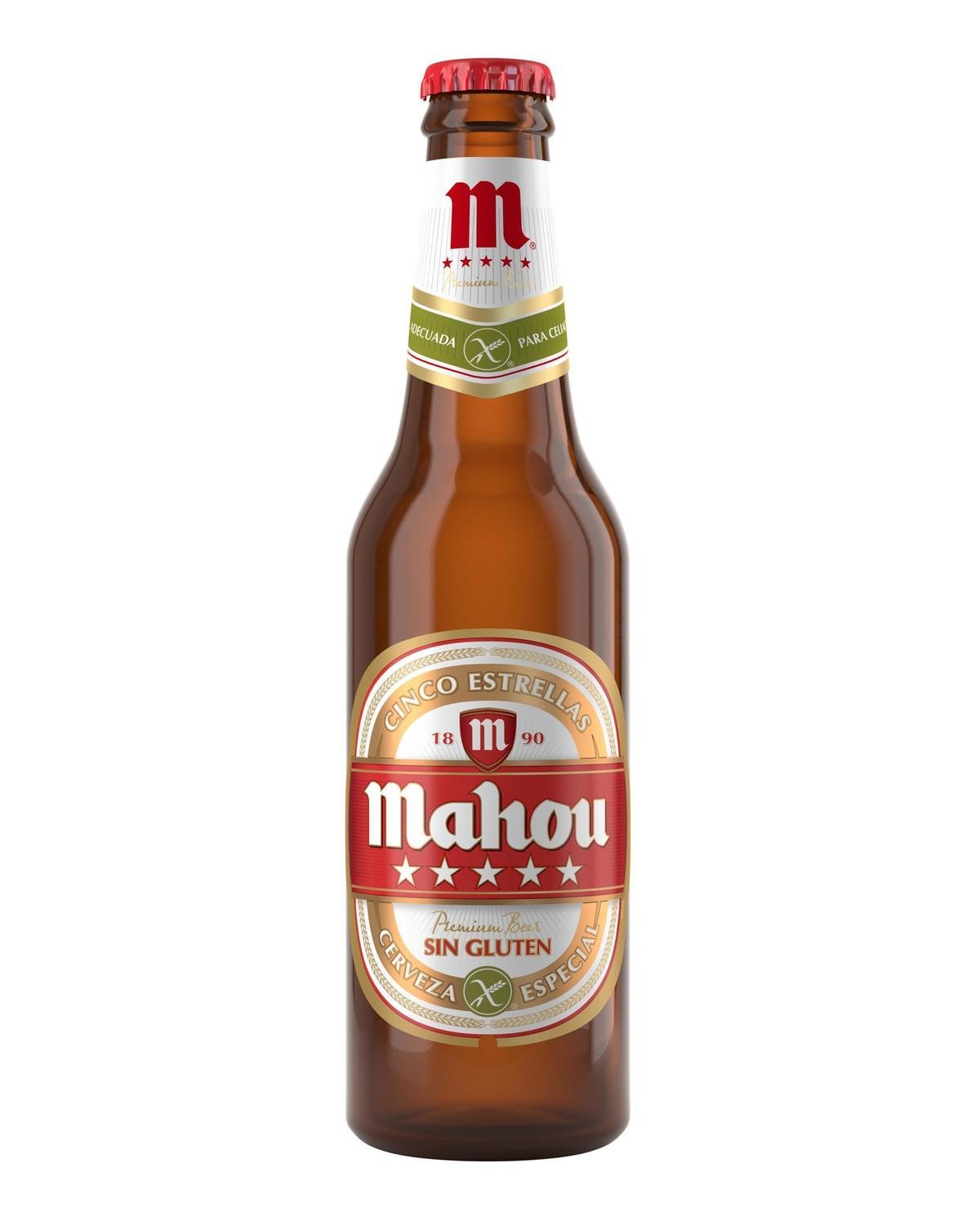 Cerveza sin gluten 5 Estrellas MAHOU 33 Cl