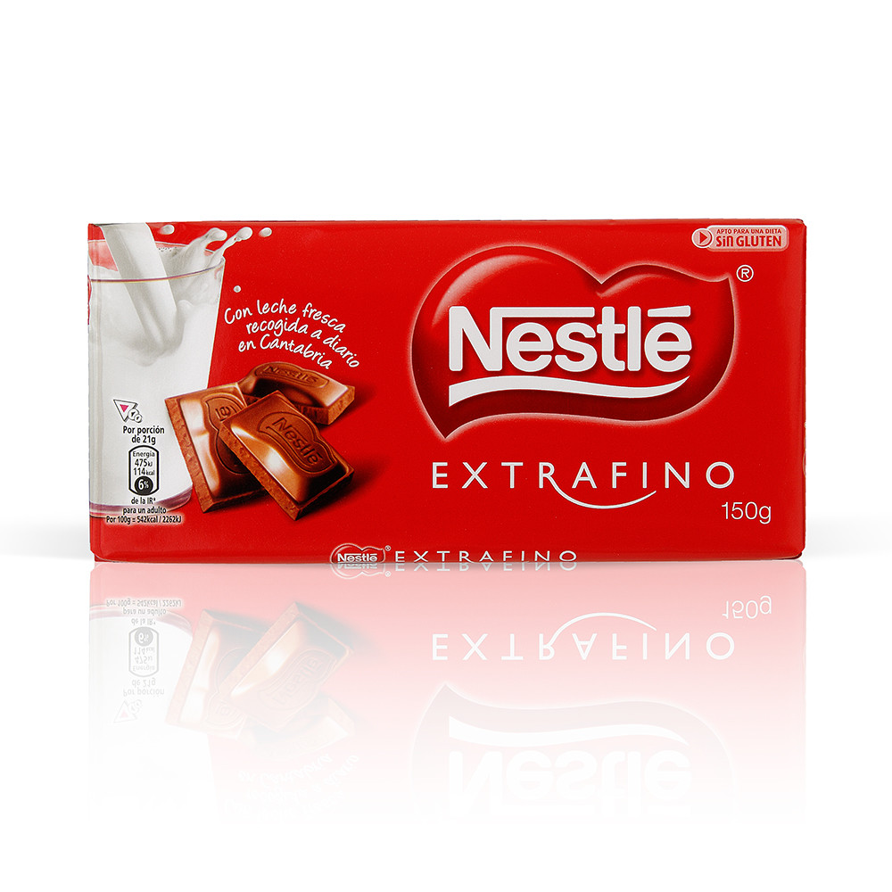 Chocolate con leche extrafino NESTLÉ, 125g.