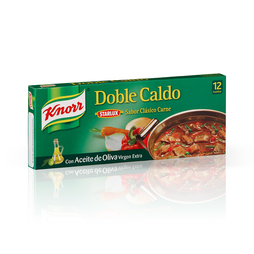 Doble caldo sabor clásico carne de KNORR (12 pastillas)