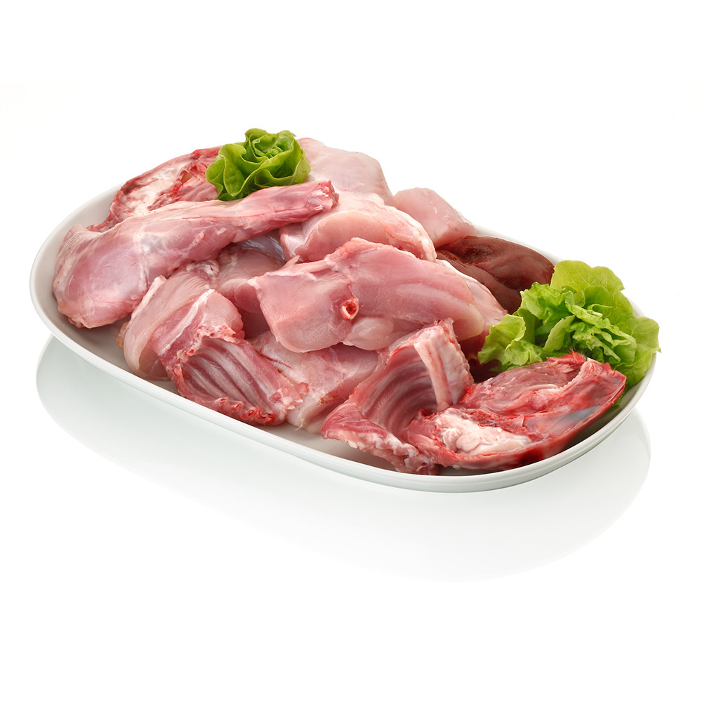 Conejo de granja entero peso aprox. 1kg