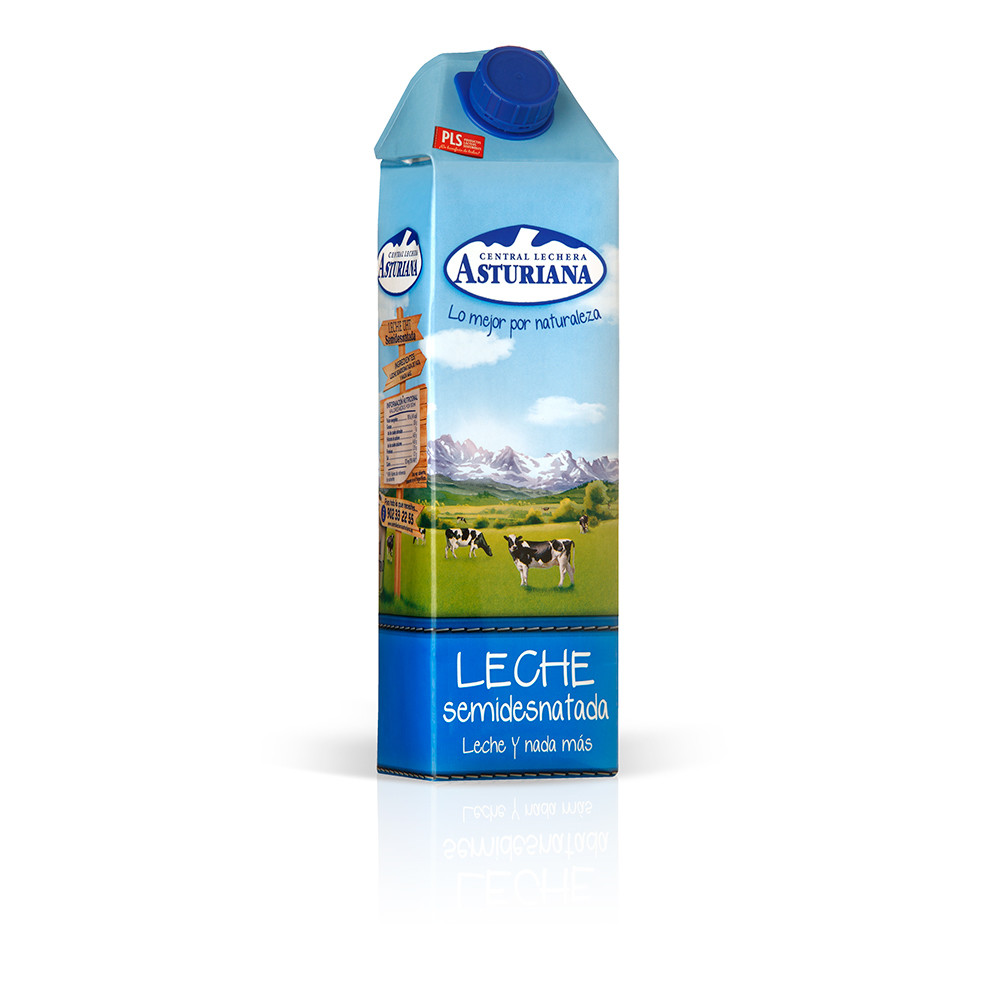 Leche semidesnatada CENTRAL LECHERA ASTURIANA.
