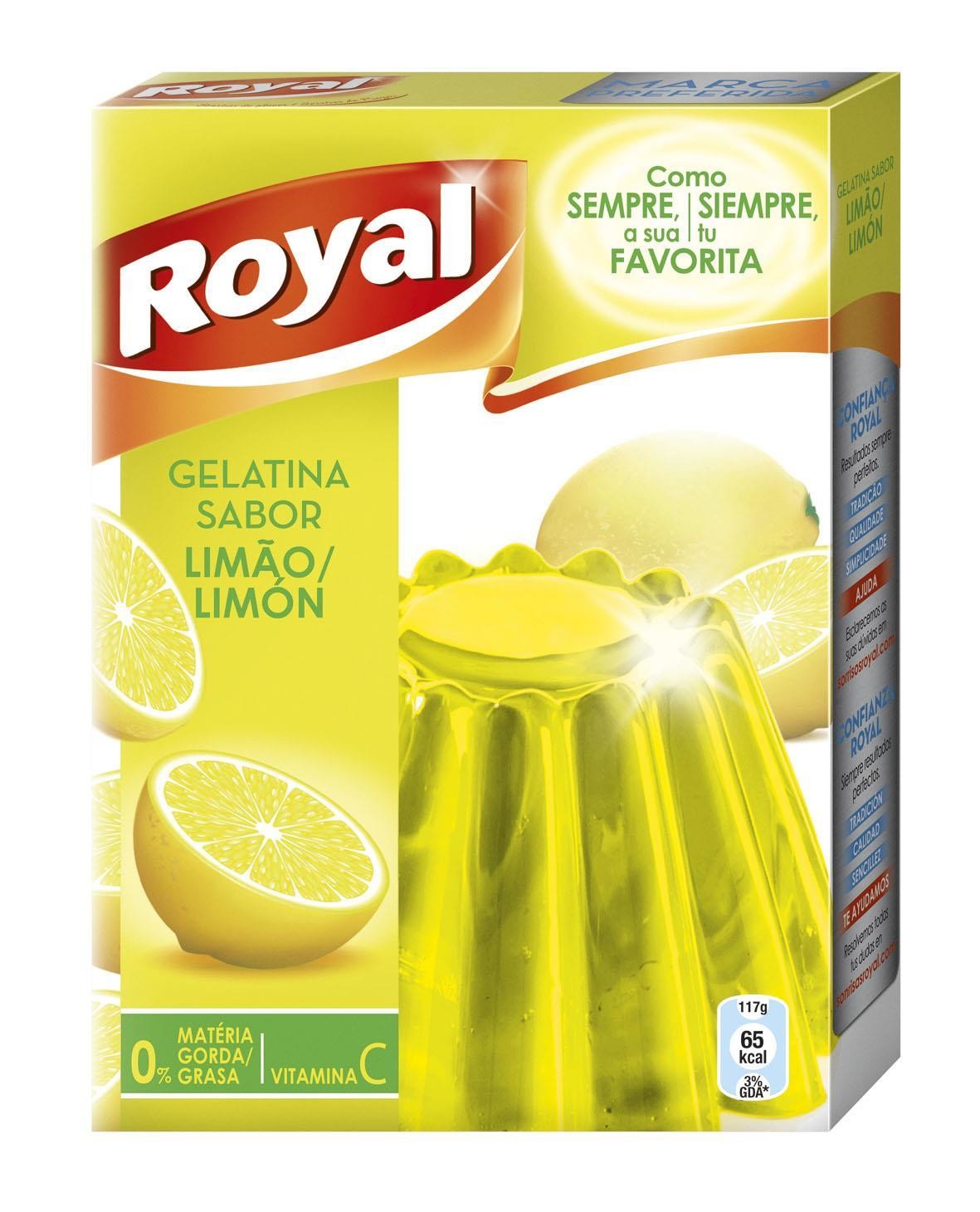 Gelatina Sabor Limón Royal
