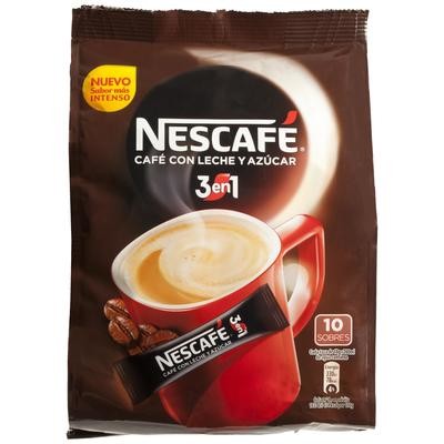 Nescafé 3 en 1 Café con Leche y Azúcar NESCAFÉ.