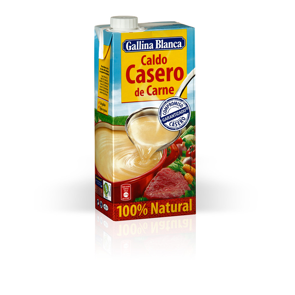 Caldo casero de carne GALLINA BLANCA (1 litro).