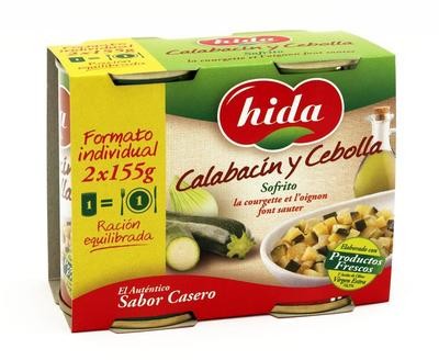 Sofrito de calabacín y cebolla HIDA (pack 2).