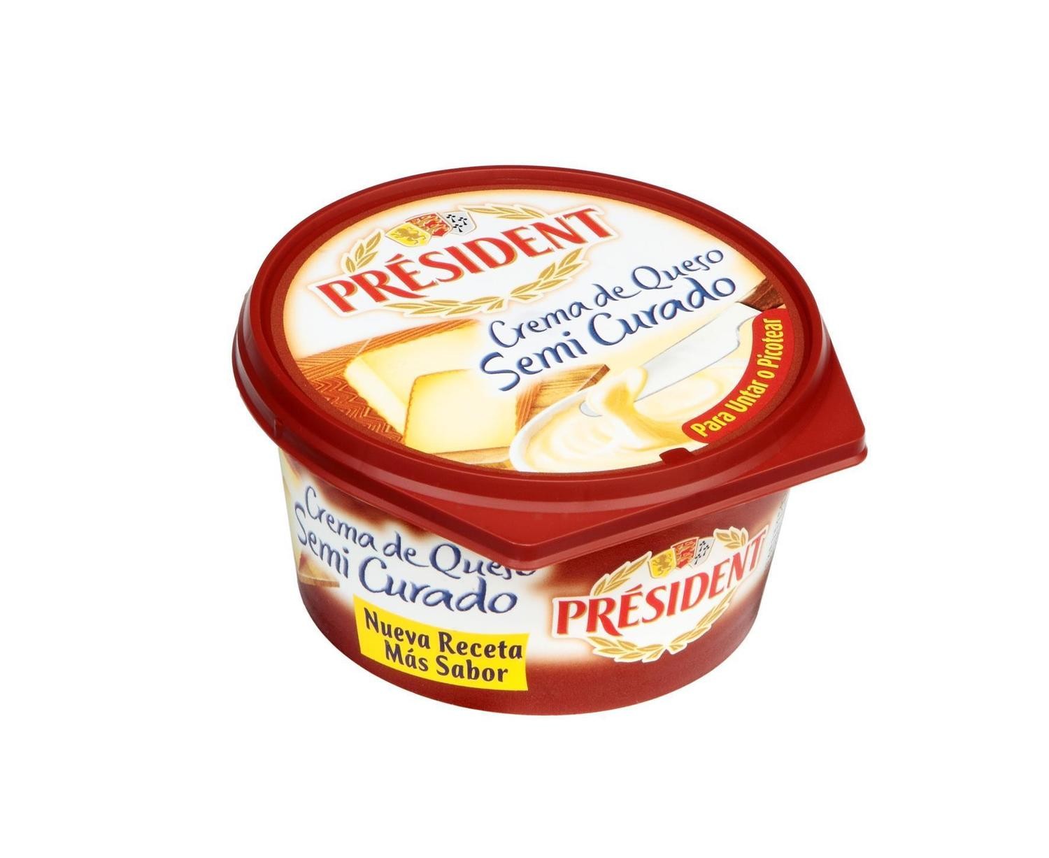 Crema de queso semicurado PRÉSIDENT.