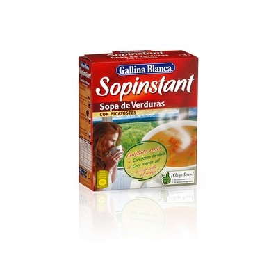 Sopa de verduras SOPINSTANT de GALLINA BLANCA.