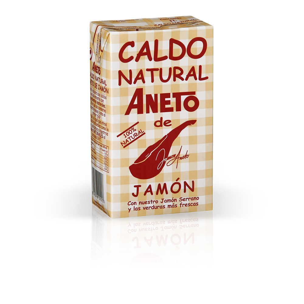 Caldo natural de jamón ANETO (1 litro).