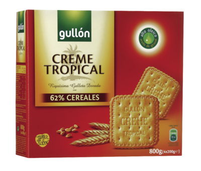 Galletas creme tropical 62% cereales GULLÓN 800 g.