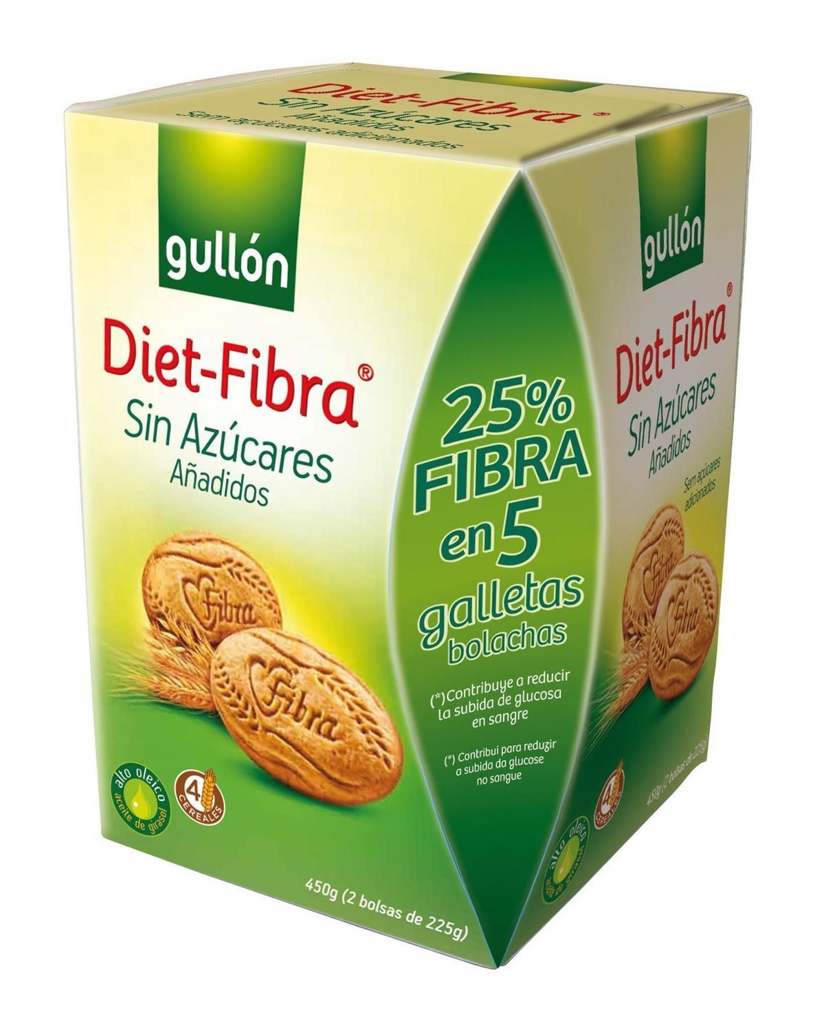 Galletas Diet-Fibra Sin Azúcares Añadidos Gullón 450 Gr