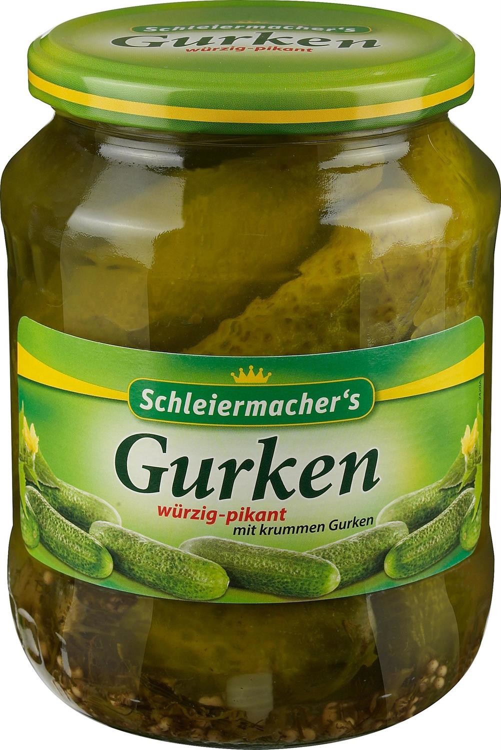 Pepinillos agridulces alemanes SCHLEIERMACHER&#39;S.