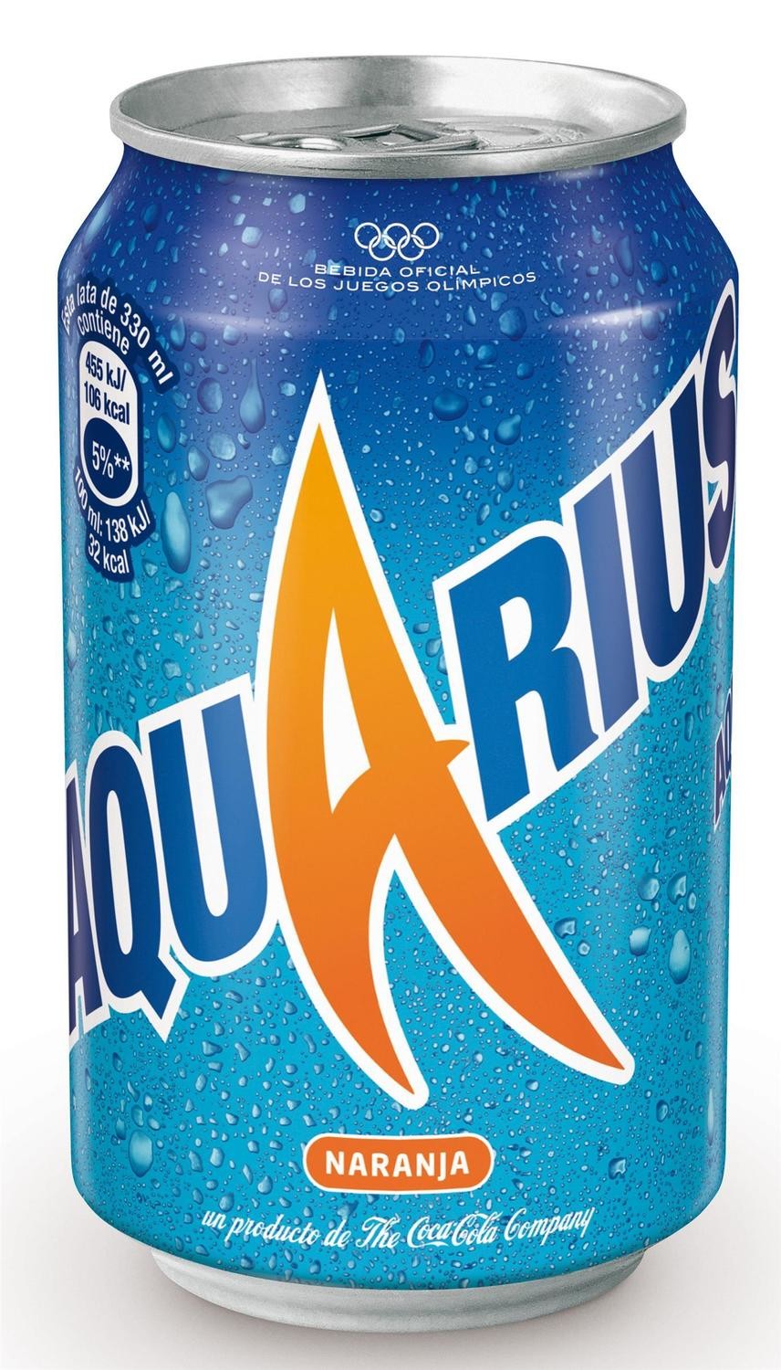 AQUARIUS de naranja en lata (33 cl).