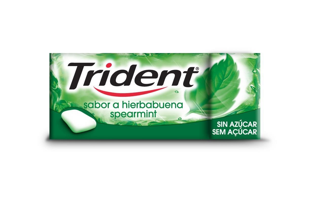 Chicles Grajeas Trident Sabor Hierbabuena Sin Azúcar