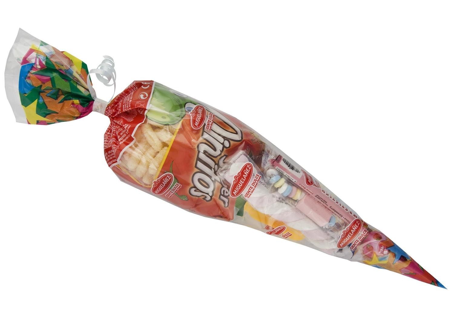Bolsa cono piñata pequeña con surtido variado MIGUELÁÑEZ.