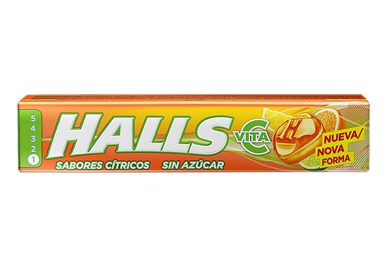 Caramelos Halls Sabores Cítricos Sin Azúcar