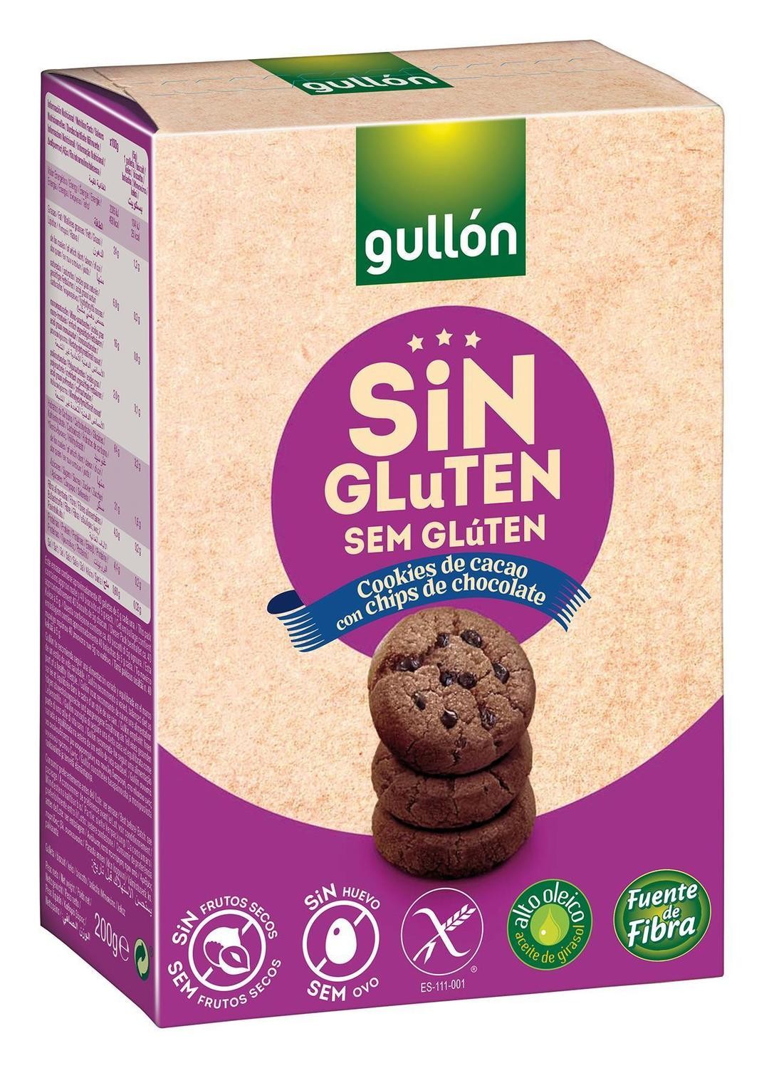 Cookies de cacao con chips de chocolate GULLÓN.