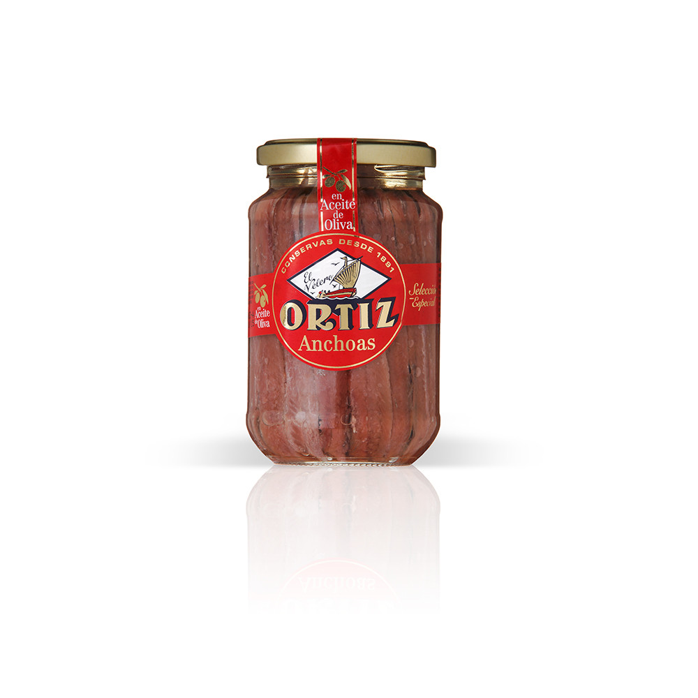 Anchoas en aceite de oliva ORTIZ (tarro).