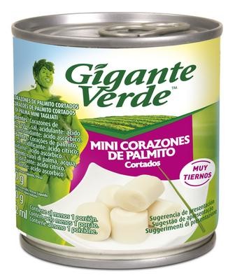 Mini corazones de palmito cortados GIGANTE VERDE.