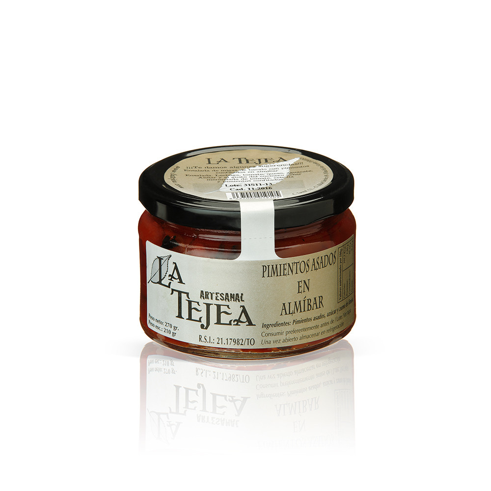Pimientos asados en almíbar LA TEJEA 270 g.