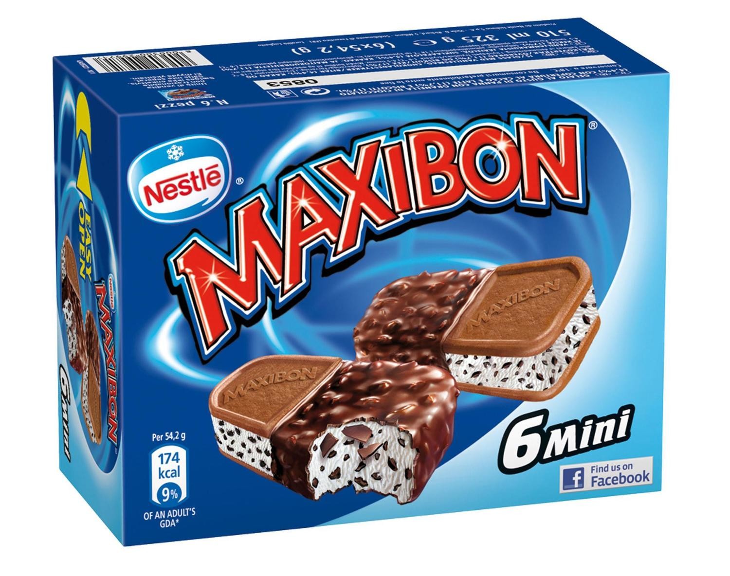 Mini Maxibon de Chocolate y Nata Nestlé 6 Uds