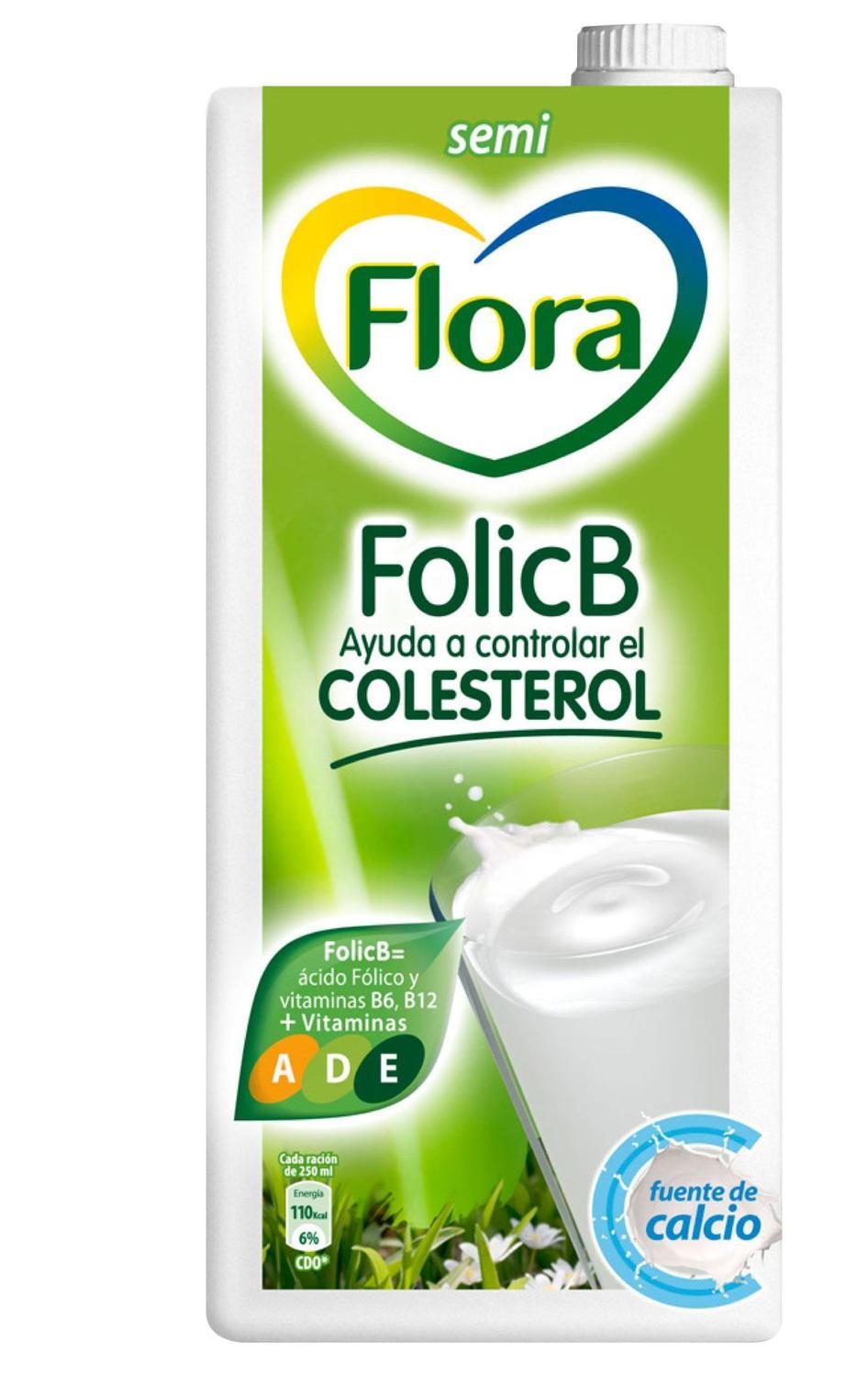 FLORA FOLIC B semidesnatada reduce el colesterol.