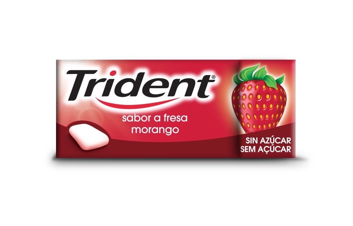 Chicles Grajeas Trident Sabor Fresa Sin Azúcar