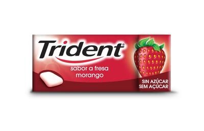 Chicles Grajeas Trident Sabor Fresa Sin Azúcar