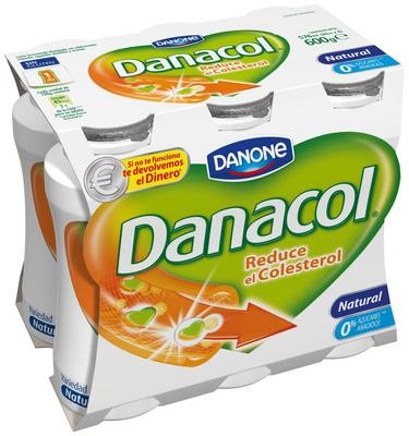 Yogur líquido natural DANACOL de DANONE.