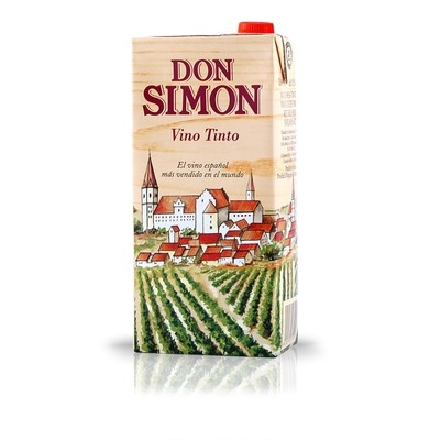 Vino tinto DON SIMÓN brik de litro.