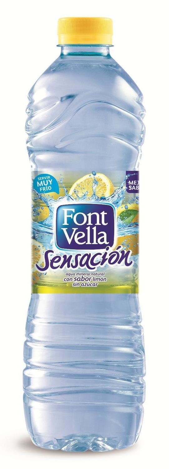 Agua con sabor a limón SENSACIÓN de FONT VELLA.