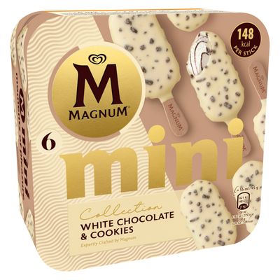 MAGNUM MINI White chocolate y cookies.