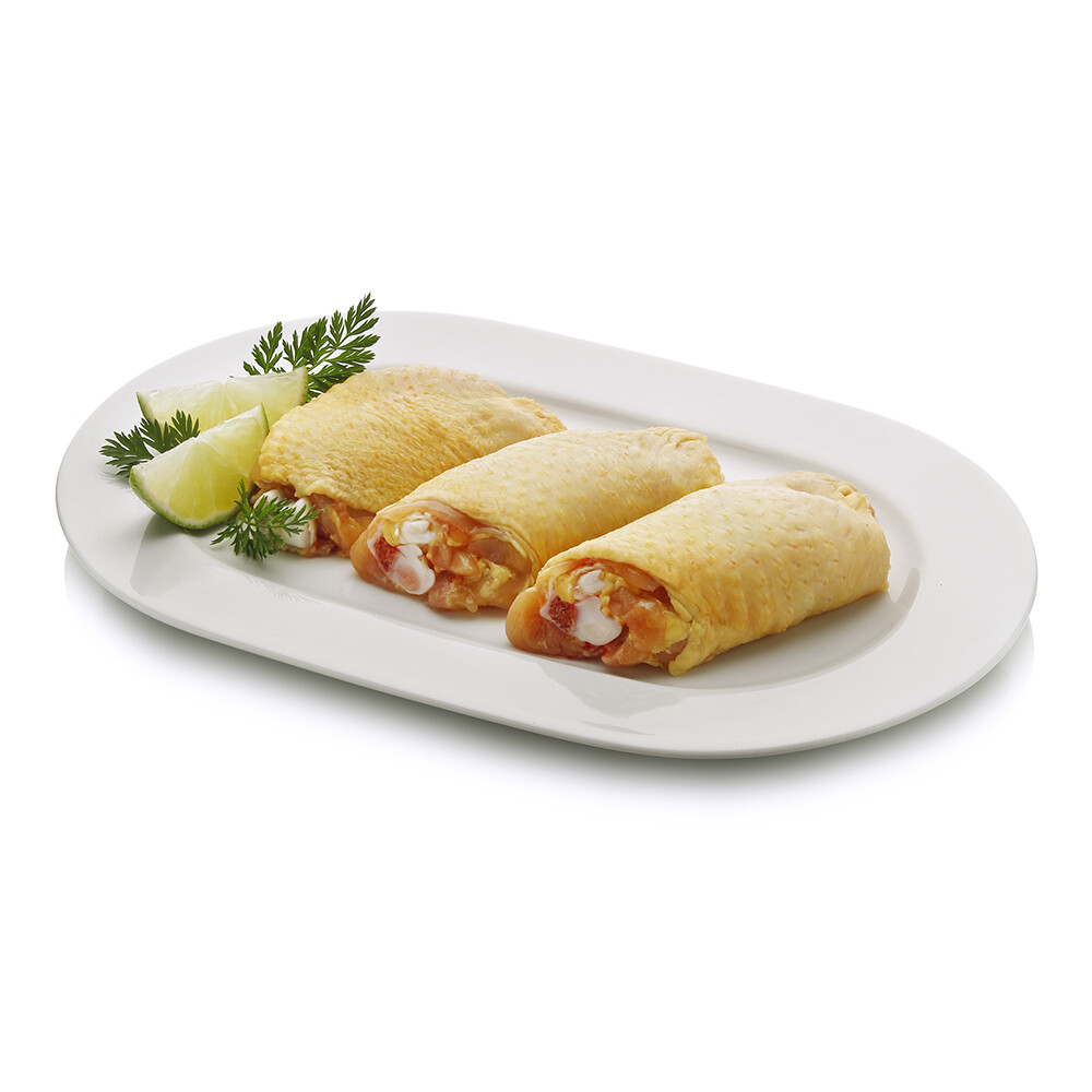 Contramuslos de pollo de corral.