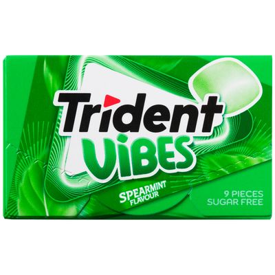 Chicles vibes spearmint  flavour TRIDENT 9 unidades