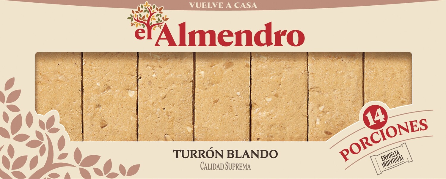Turrón blando porciones EL ALMENDRO 420 g.