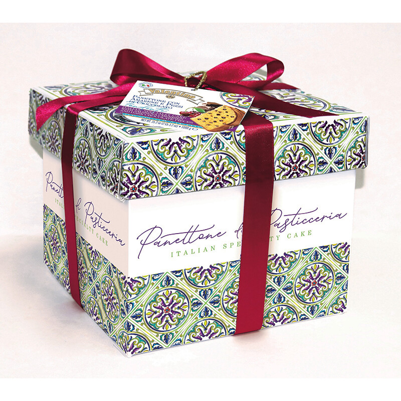 Panettone con cerezas y chocolate VALENTINO 1 kg.