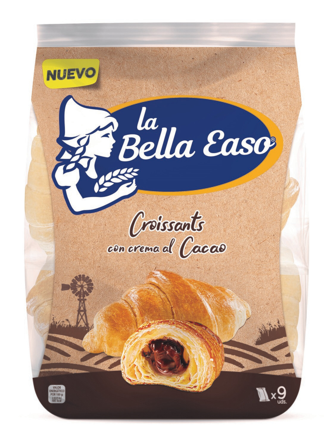 Croissants con crema al cacao LA BELLA EASO 9 Ud.