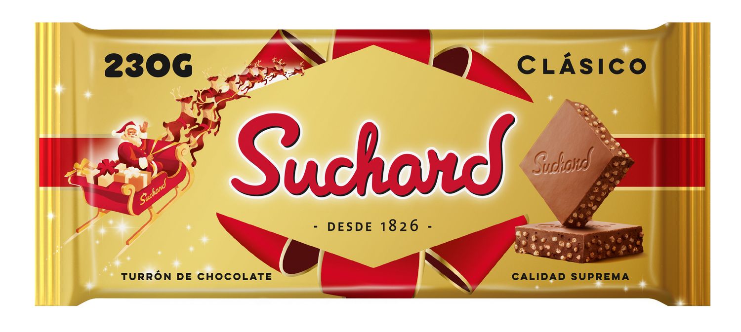 Turrón de chocolate crujiente clásico SUCHARD 230 g.