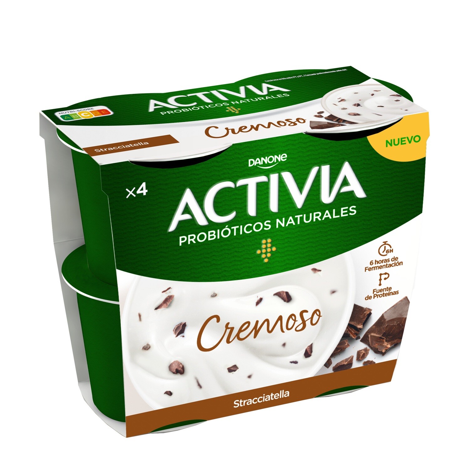 Yogur cremoso stracciatella ACTIVIA  de DANONE 4 ud.