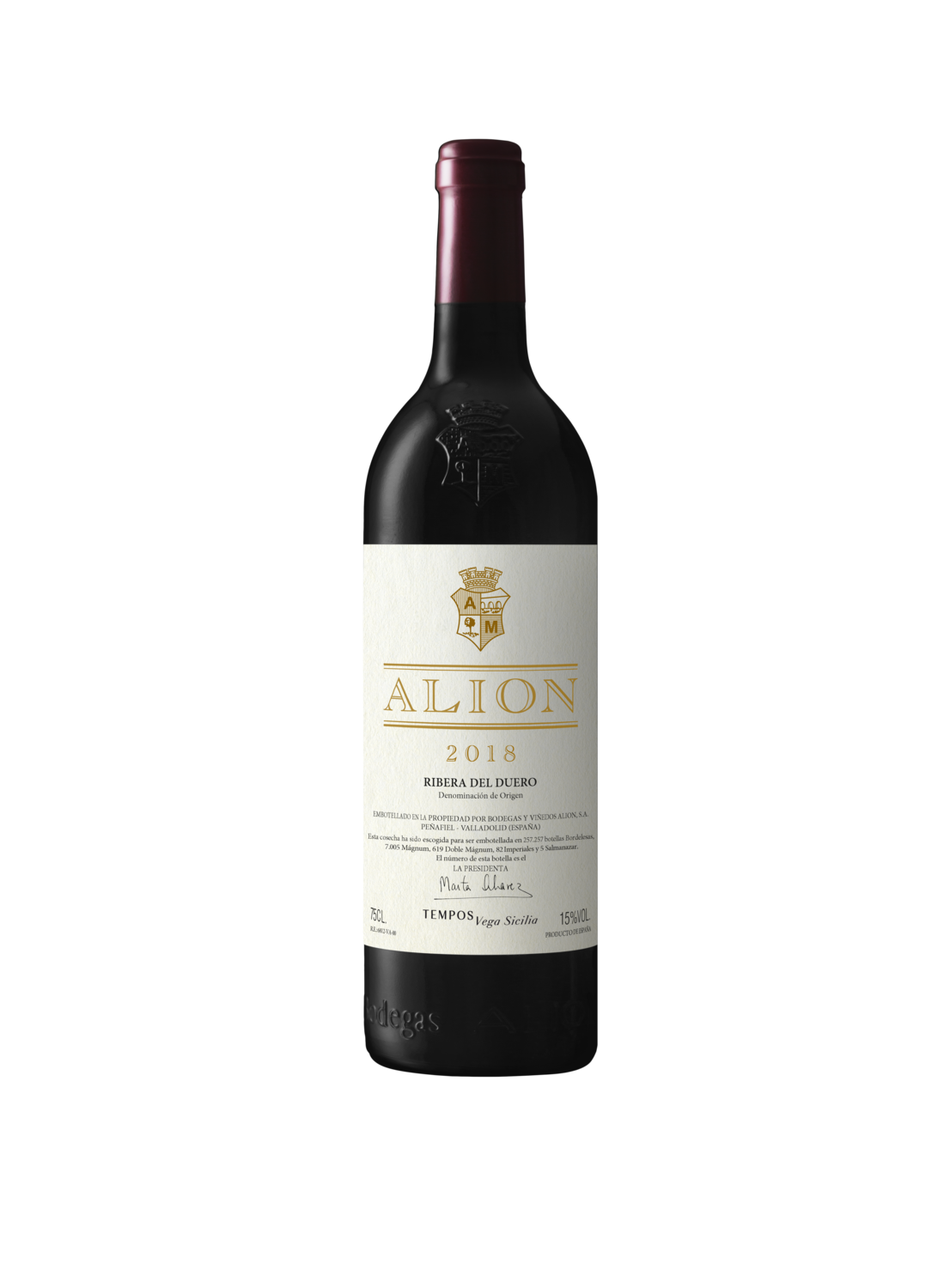 Vino tinto Vega Sicilia D.O. Ribera del Duero ALION 2022 75 cl.