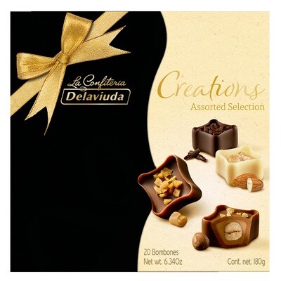 Bombones artesanos creations surtido DELAVIUDA 180 g.