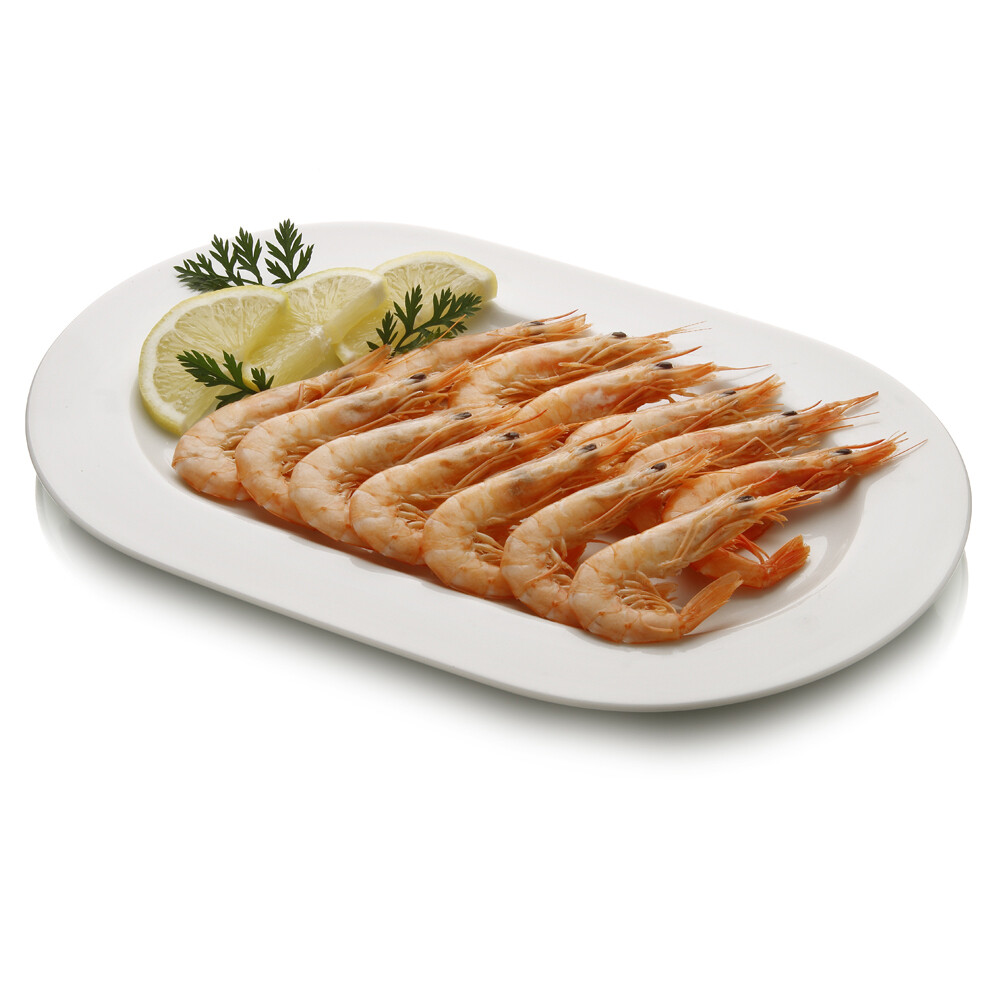 Gambas cocidas o crudas de la casa.