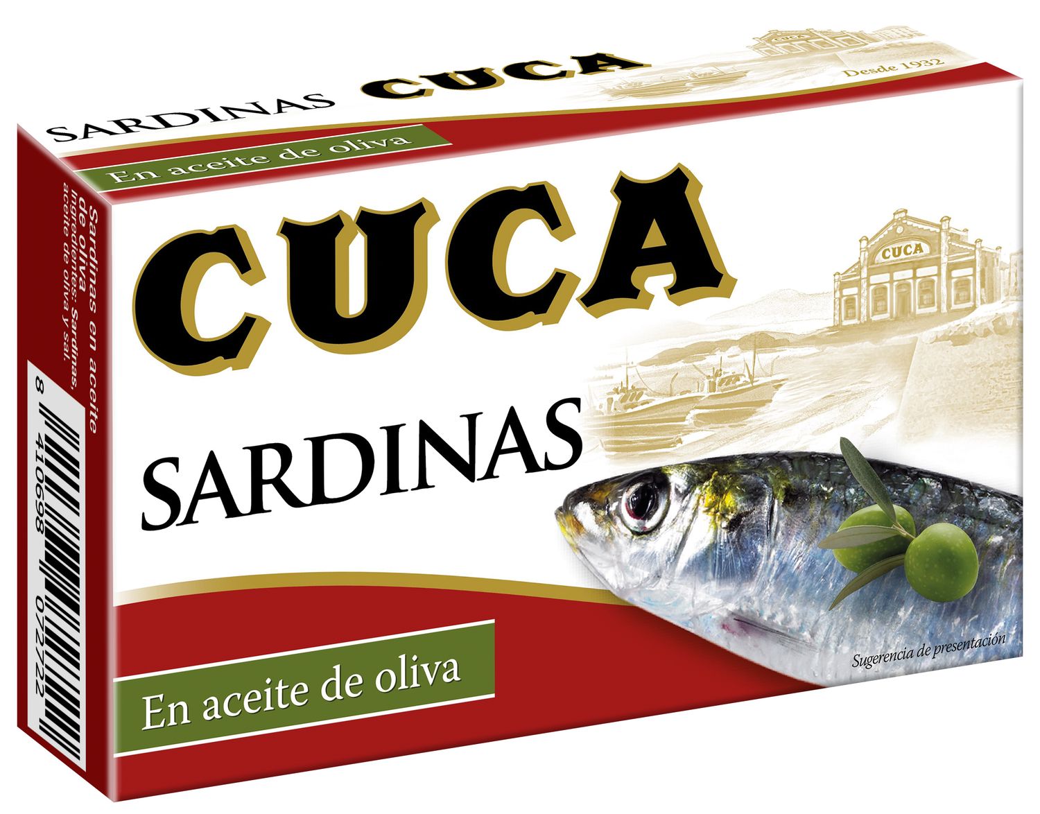 Sardinas en aceite de oliva CUCA 120 g.