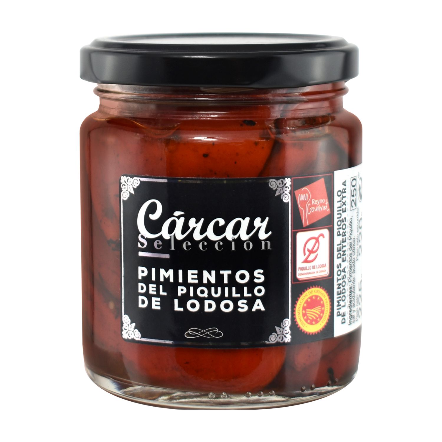 Pimientos del piquillo de Lodosa enteros CARCAR 225 g