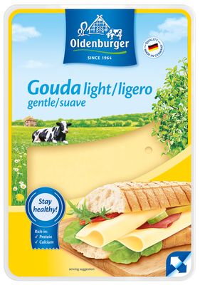 Queso lonchas gouda light OLDENBURGER 200 g.