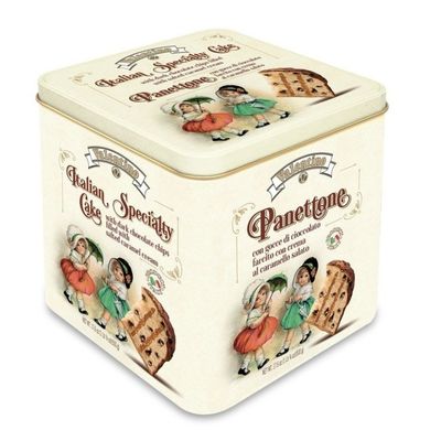 Panettone con chips de chocolate y caramelo salado VALENTINO 500 g.
