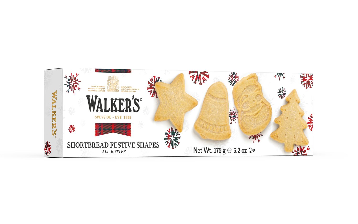 Galletas de mantequilla navideñas WALKER'S 175 g.
