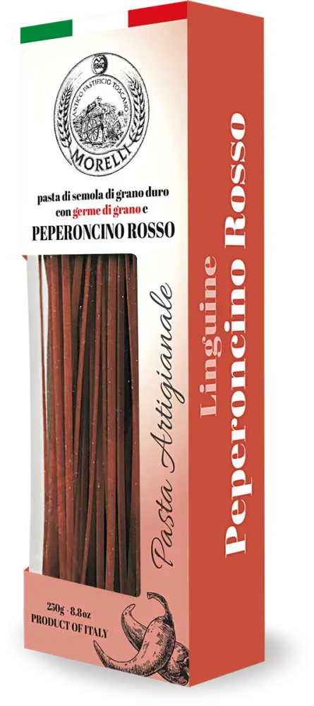 Linguine con germen de trigo y guindilla MORELLI 250 g.