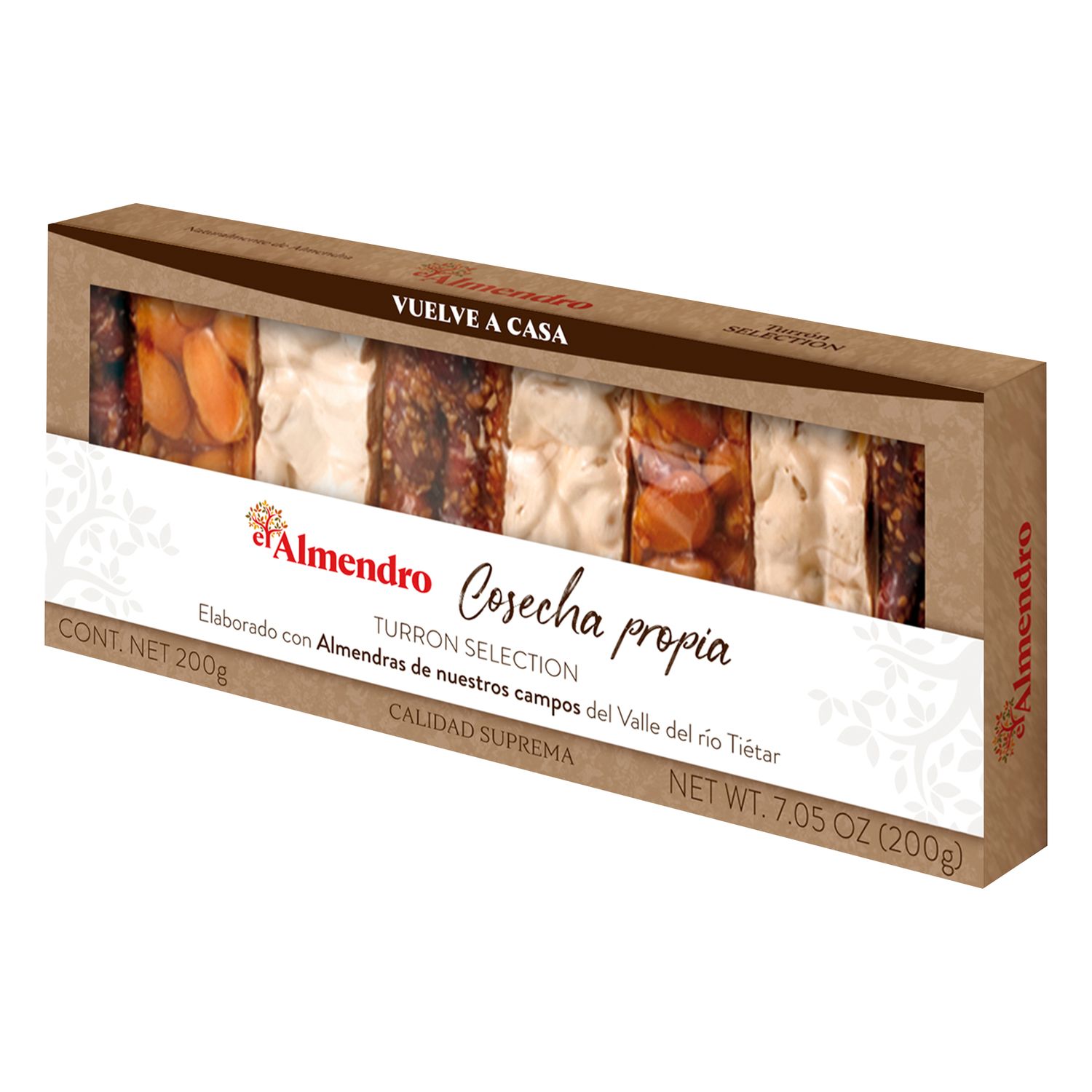 Surtido de turrón en porciones cosecha propia EL ALMENDRO 200 g.