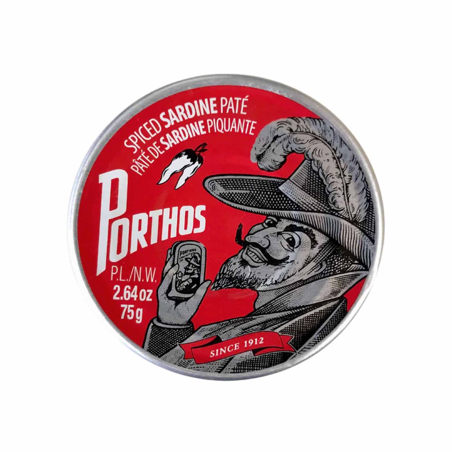 Paté de sardina picante PORTHOS 75 g.